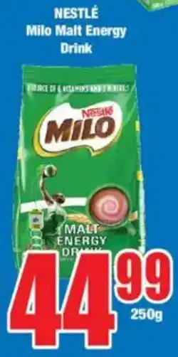 Boxer NESTLÉ Milo Malt Energy Drink offer