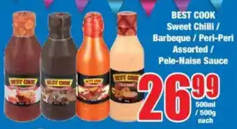 Boxer BEST COOK Sweet Chilli/ Barbeque/ Peri-Peri Assorted/ Pele-Naise Sauce offer