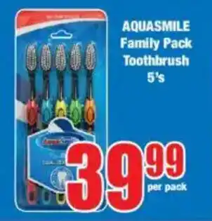 Boxer AQUASMILE Family Pack Toothbrush offer