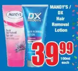 Boxer MANDY'S/ DX Hair Removal Lotion offer