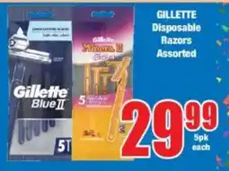 Boxer GILLETTE Disposable Razors Assorted offer
