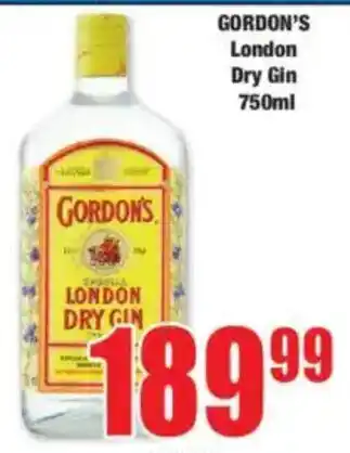 Boxer GORDON'S London Dry Gin offer