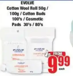 Boxer EVOLVE Cotton Wool Roll/ Cotton Buds/ Cosmetic Pads offer
