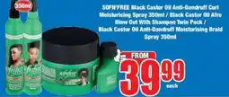 Boxer SOFN'FREE Black Castor Oil Anti-Dandruff Curl Moisturising Spray/ Black Castor Oil Anti-Dandruff Moisturising Braid Spray offer