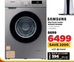HiFi Corp Samsung 9kg Front Loader WW90T3040BS offer