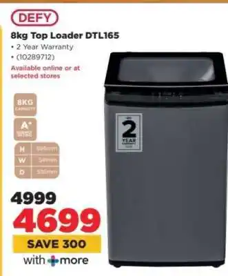 HiFi Corp Defy 8kg Top Loader DTL165 offer