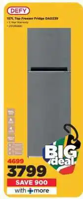 HiFi Corp DEFY 157L Top Freezer Fridge DAD239 offer