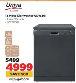 HiFi Corp Univa 13 Place Dishwasher UDW301 offer