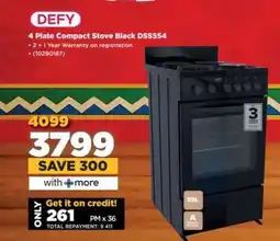 HiFi Corp DEFY 4 Plate Compact Stove Black DSS554 offer