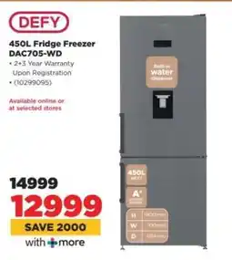 HiFi Corp DEFY 450L Fridge Freezer DAC705-WD offer