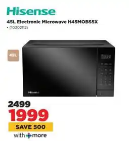 HiFi Corp Hisense 45L Electronic Microwave H45MOBS5X offer