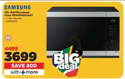 HiFi Corp Samsung 40L Grill Microwave Oven MG40D5524AT offer
