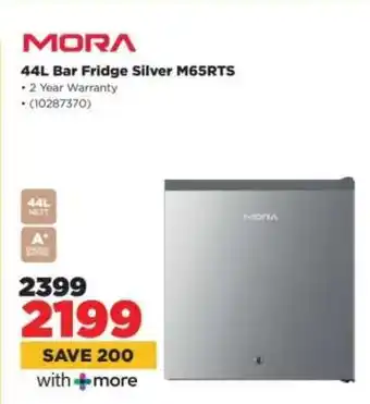 HiFi Corp MORA 44L Bar Fridge Silver M65RTS offer
