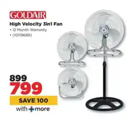 HiFi Corp Goldair High Velocity 3in1 Fan offer