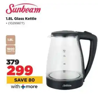 HiFi Corp Sunbeam 1.8L Glass Kettle offer