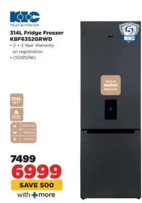 HiFi Corp 314L Fridge Freezer KBF6352GRWD offer