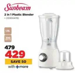 HiFi Corp Sunbeam 2 in 1 Plastic Blender offer