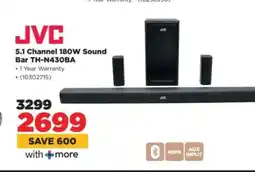 HiFi Corp JVC 5.1 Channel 180W Sound Bar TH-N430BA offer