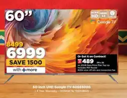 HiFi Corp 60-inch UHD Google TV-60G6500G offer