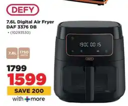 HiFi Corp Defy 7.6L Digital Air Fryer DAF 3376 DB offer