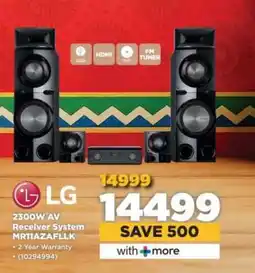 HiFi Corp LG 2300W AV Receiver System MR1AZAFLLK offer