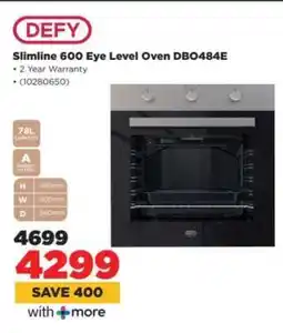 HiFi Corp DEFY Slimline 600 Eye Level Oven DBO484E offer