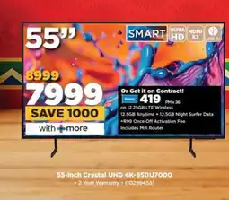 HiFi Corp 55-inch Crystal UHD 4K-55DU7000 offer