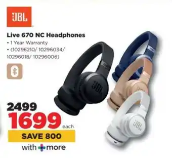 HiFi Corp JBL Live 670 NC Headphones offer