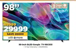 HiFi Corp 98-inch QLED Google TV-98C655 offer