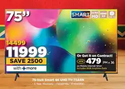HiFi Corp 75-inch Smart 4K UHD TV-75A6N offer