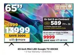HiFi Corp 65-Inch Mini LED Google TV-65C6K offer