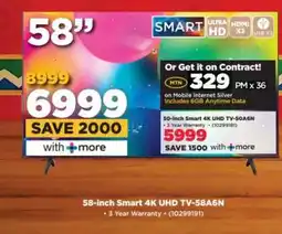 HiFi Corp 58-inch Smart 4K UHD TV-58A6N offer