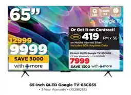HiFi Corp 65-Inch QLED Google TV-65C655 offer