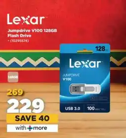HiFi Corp Lexar Jumpdrive V100 128GB Flash Drive offer