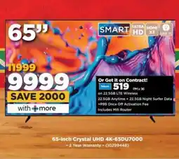 HiFi Corp 65-inch Crystal UHD 4K-65DU7000 offer
