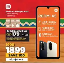 HiFi Corp Redmi A5 Midnight Black offer