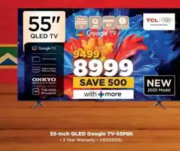 HiFi Corp 55-Inch QLED Google TV-55P8K offer