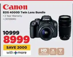 HiFi Corp Canon EOS 4000D Twin Lens Bundle offer