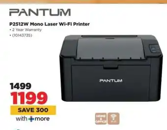 HiFi Corp PANTUM P2512W Mono Laser Wi-Fi Printer offer