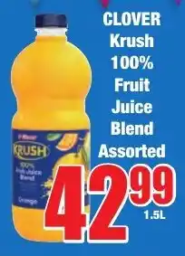 Boxer Superstores CLOVER Krush 100% Fruit Juice Blend Assorted offer