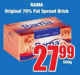 Boxer Superstores RAMA Original 70% Fat Spread Brick offer
