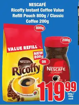 Boxer Superstores NESCAFÉ Ricoffy Instant Coffee Value Refill Pouch/ Classic Coffee offer