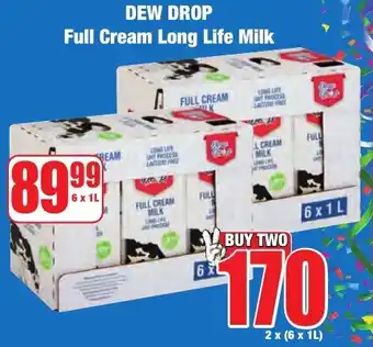 Boxer Superstores DEW DROP Full Cream Long Life Milk offer