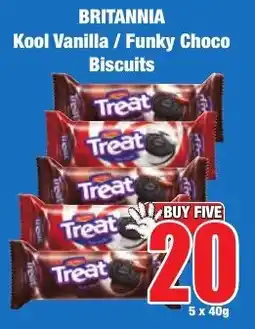 Boxer Superstores BRITANNIA Kool Vanilla/ Funky Choco Biscuits offer