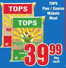 Boxer Superstores TOPS Fine/ Coarse Mabele Meal offer