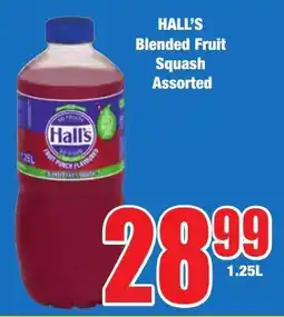 Boxer Superstores HALL'S Blended Fruit Squash Assorted offer