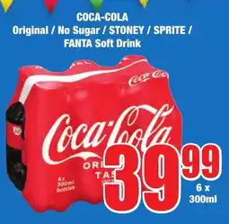 Boxer Superstores Coca-cola original/ no sugar/ stoney/ sprite/ fanta soft drink offer
