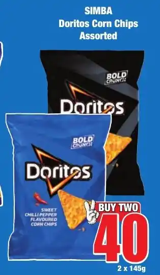 Boxer Superstores SIMBA Doritos Corn Chips Assorted offer