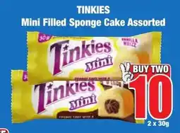 Boxer Superstores TINKIES Mini Filled Sponge Cake Assorted offer