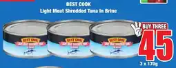 Boxer Superstores BEST COOK Light Meat Shredded Tuna In Brine offer